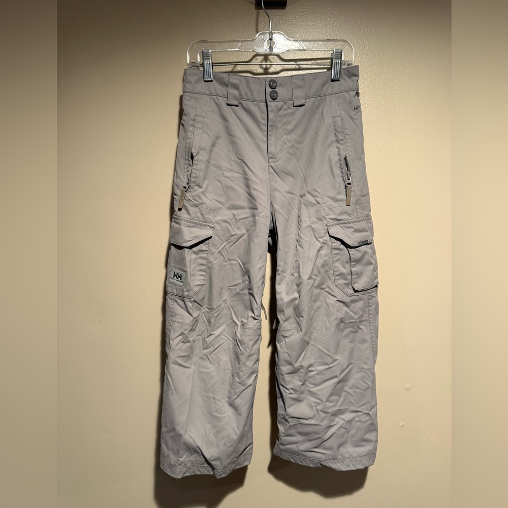 Helly Hansen Kids Snow Pants - Helly Tech - Ski snowboarding size 8 light gray